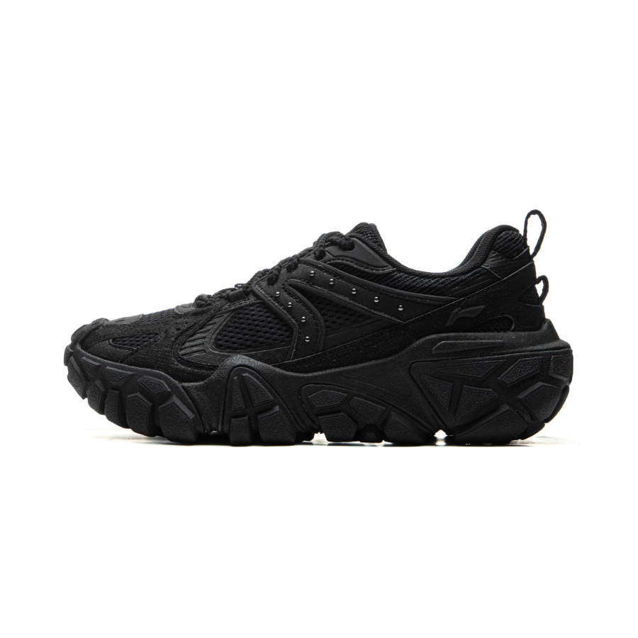Li-Ning LiNing Dunes Cushioning Anti-Slip Wear-Resistant Breathable Height Increasing Low-Top Casual Shoes Women's Black