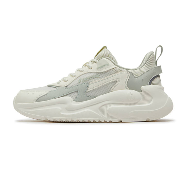 361° Abrasion Resistant, Breathable, Slip Resistant Low top Casual Shoes Women's White Green