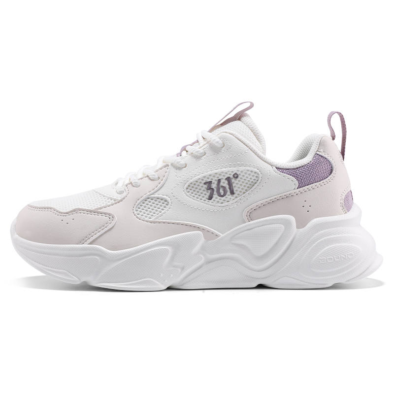 361° Slip Resistant, Abrasion Resistant, Lightweight Low top Casual Shoes Women's White Rice Purple