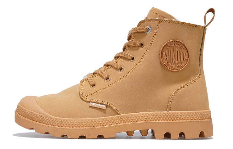 Palladium Crew Combat Boots High Top Women's Wheat Yellow