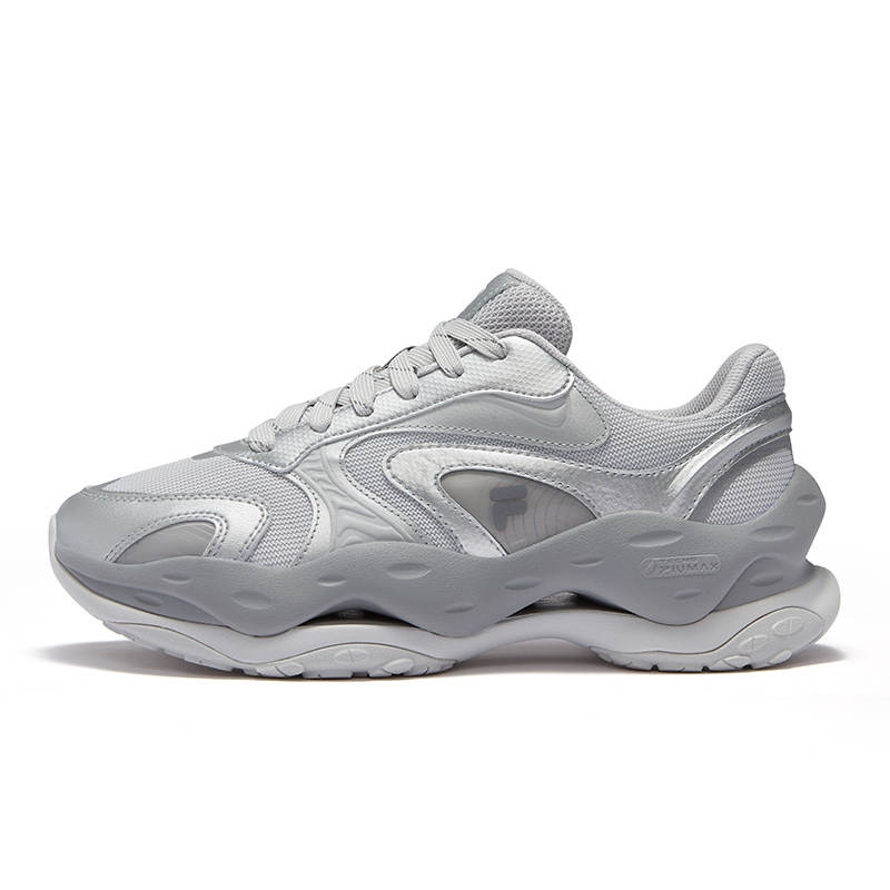FILA FUSION Cheese Abrasion Resistant Low top Casual Shoes Men's Silverware Gray