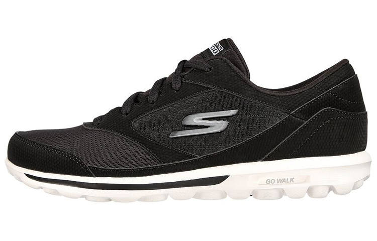 Skechers Go Walk Classic Fabric Sports Cushioning, Wear Resistant Low top Casual Shoes Women's Black White