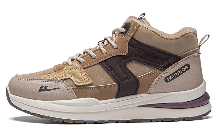 Warrior Thickened And Fleece Lined Insulated Shoes Abrasion Resistant Lightweight Thermal High top Casual Shoes Men's