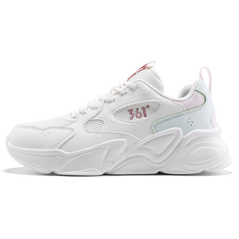 361° Cushioning Slip Resistant Abrasion Resistant Low top Casual Shoes Women's White Green