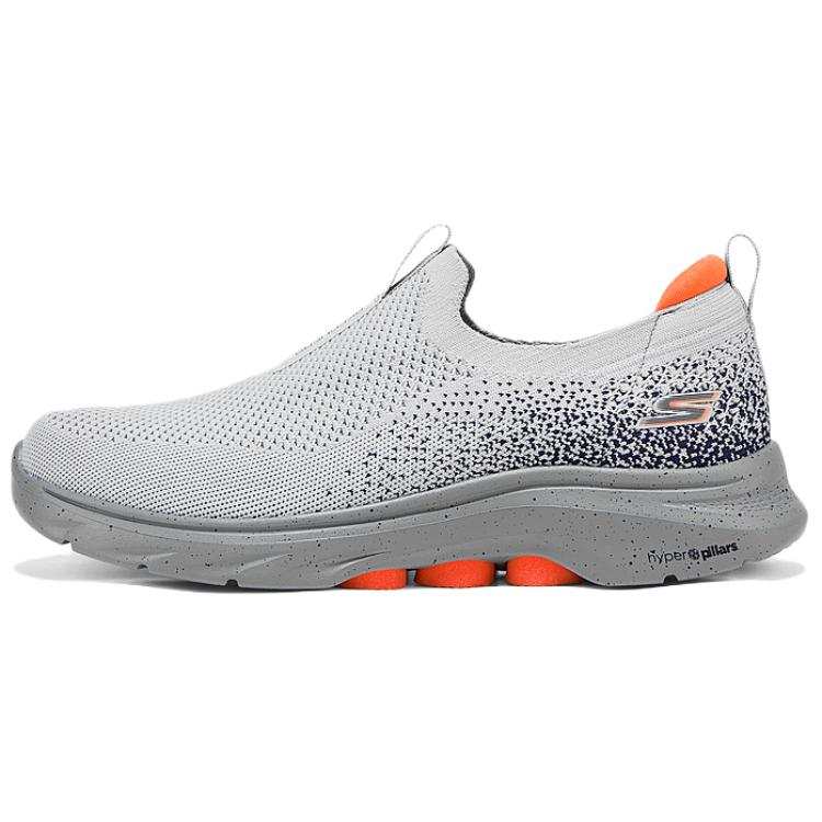 Skechers GO WALK 7 Fabric Support Low top Casual Shoes Men's Gray Orange