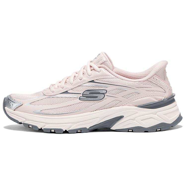 Skechers Silver Wing Shoes Wear resistant And Lightweight Low top Casual Shoes Women's Pink