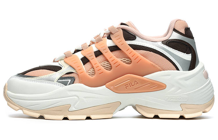 FILA Corallo Textile, Synthetic Leather, TPU Abrasion Resistant Low top Casual Shoes Women's White Pink Silver
