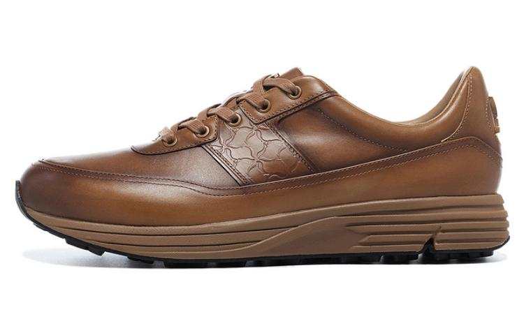 LI-NING 1990 LI NING 1990 Commute Collection Abrasion Resistant Abrasion Resistant Low top Casual Shoes Men's Yellow Brown