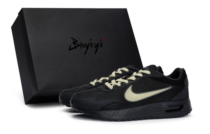 Nike Nike Air Max Solo Low top Casual Shoes Men's Black Rice Yellow
