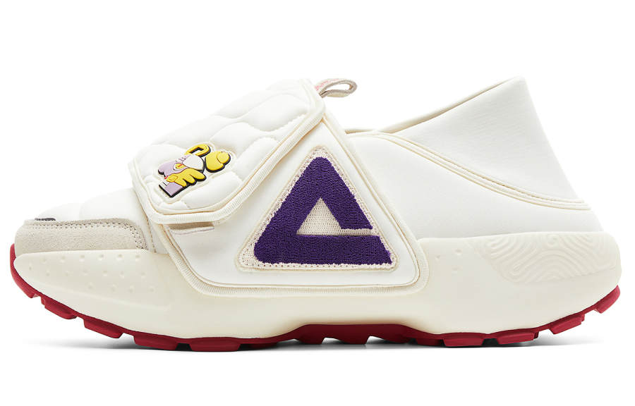 PEAK Taichi Triangle Casual Shoes Men's Low Top Canvas White Purple