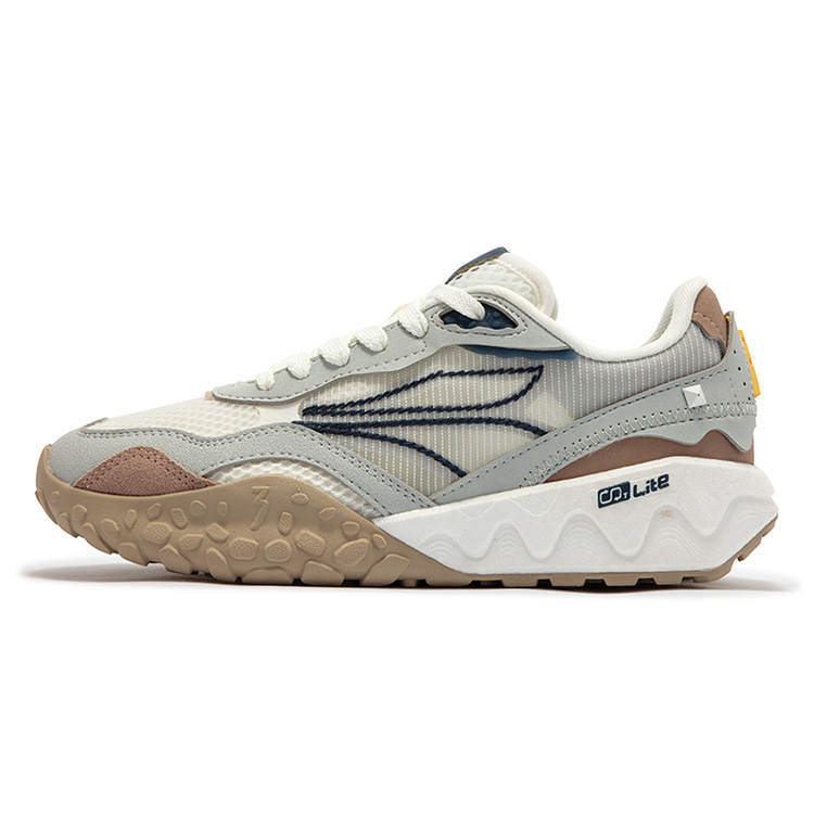 361° Slip Resistant Abrasion Resistant Low top Casual Shoes Women's Beige Gray