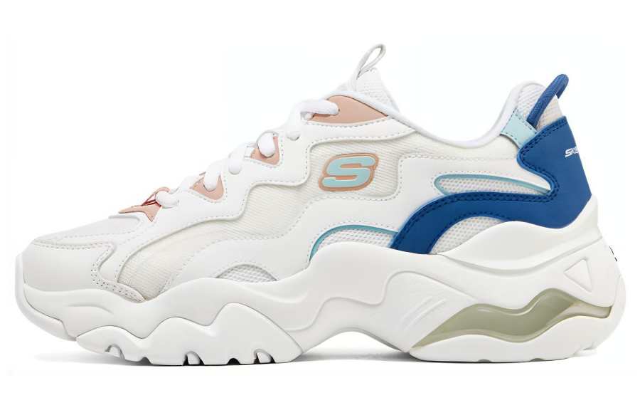 Skechers DLites 3 High Alert Shoes 'White Blue' Women's