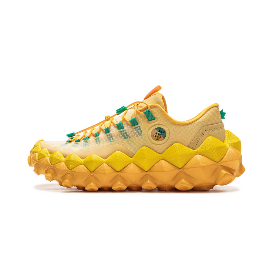 Li-Ning Li Ning Cushioning Abrasion Resistant Coverage Low top Casual Shoes Unisex Golden Mist