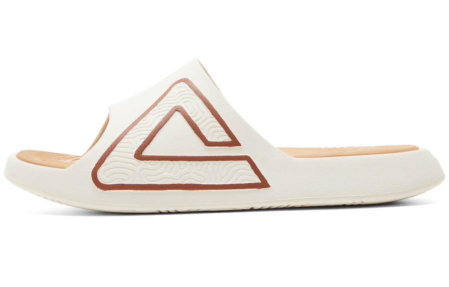 PEAK PEAK Slide Slippers Men's Canvas White/Red Brown