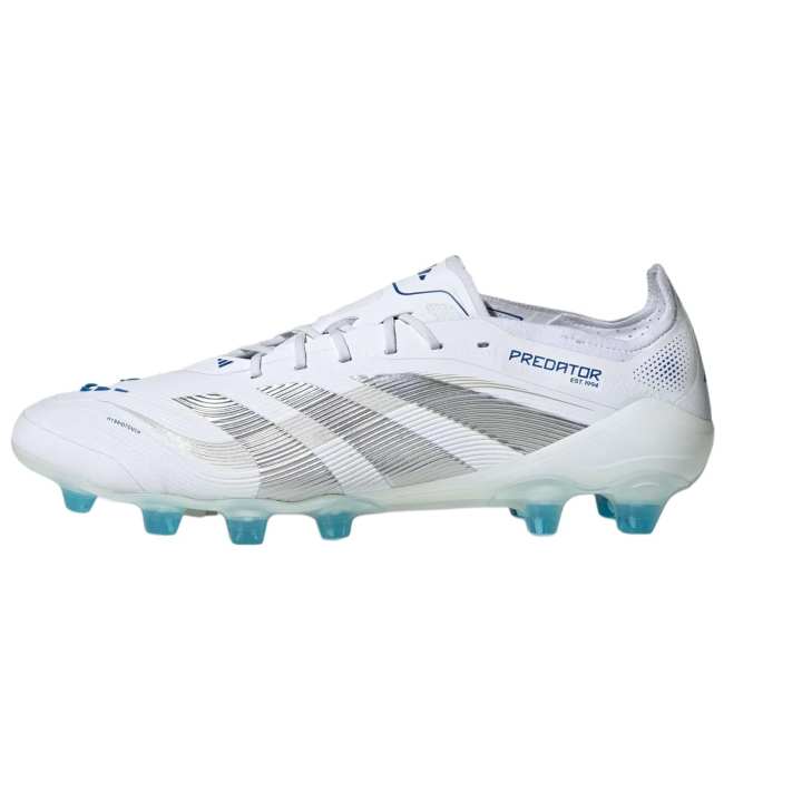 Adidas Adidas PREDATOR ELITE Soccer Shoes Unisex Low Top Cloud White/Metallic Silver/Bright Royal Blue