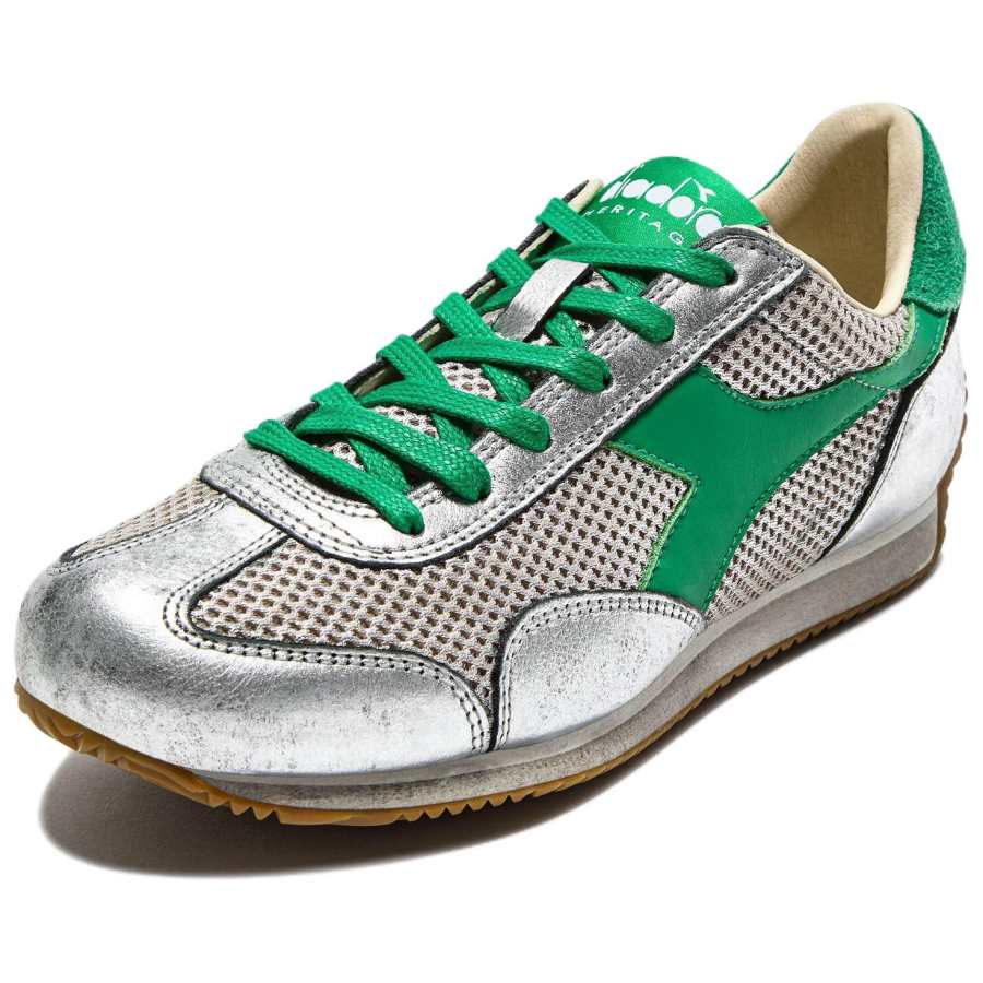 Diadora Wear resistant And Lightweight Low top Casual Shoes Unisex Silver