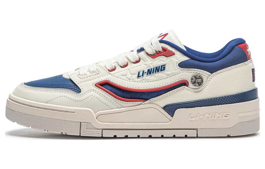 Li-Ning Li Ning 001 BTC PREMIUM Cushioning Slip Resistant Abrasion Resistant Low top Casual Shoes Men's White Blue