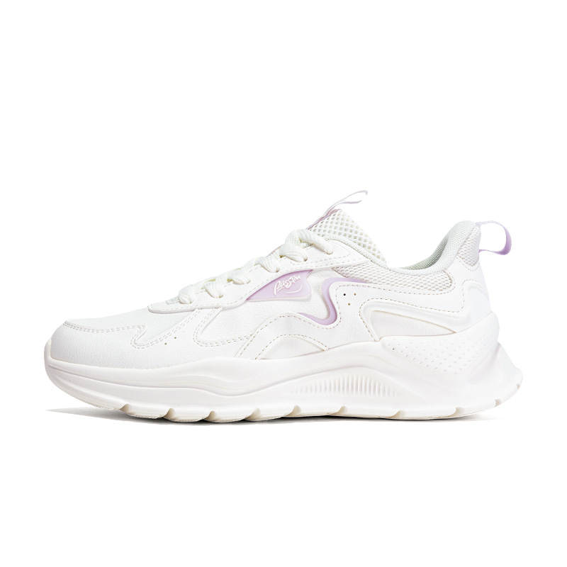 361° Cushioning Slip Resistant Abrasion Resistant Lightweight Low top Casual Shoes Women's White Purple