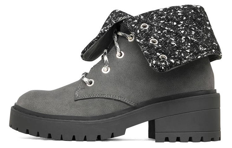 Skechers Teen Spirit Knit Buzz Ankle Boot 'Black Charcoal' Women's