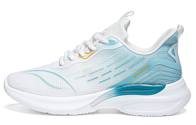 Warrior Students' Running Shoes Fabric Breathable And Lightweight Low top Casual Shoes Men's White Haze Blue