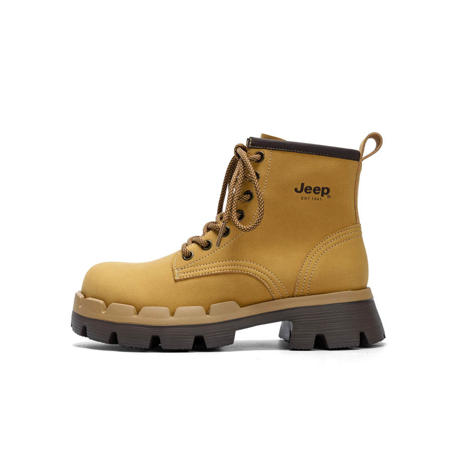 Jeep Combat Boots Women's Ecru/Earth Yellow