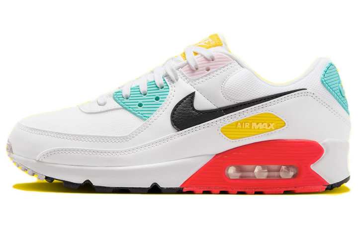Nike Nike Air Max 90 White Black Pink Foam Bright Crimson Women's