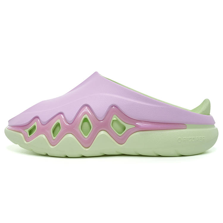 RIGORER Shark 3 EVA Slip Resistant Cushioning Slide Slippers Unisex Purple Green
