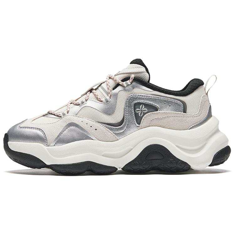Anta Life Collection Cushioning Slip Resistant Low top Casual Shoes Women's Gray Silver