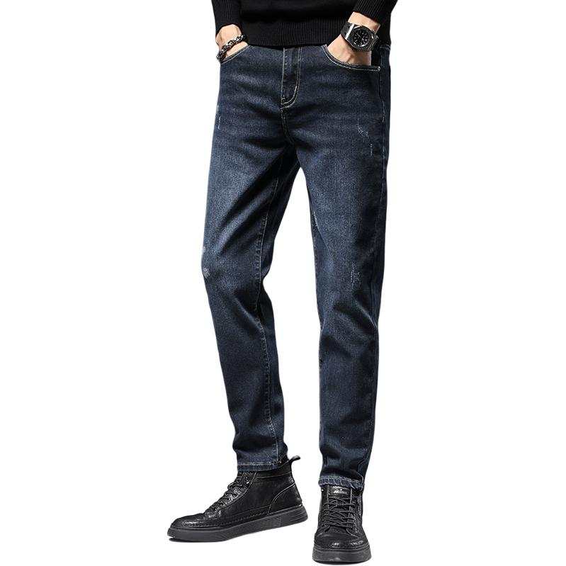 Tonlion Jeans Unisex Blue Tone Moderate Slim Fit Pants