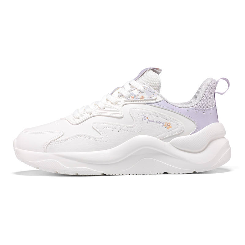 361° Cushioning Slip Resistant Low top Casual Shoes Women's White Purple