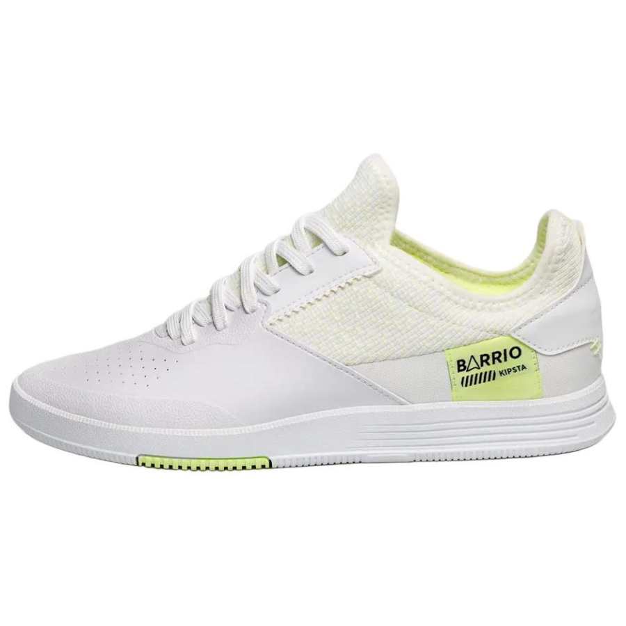 DECATHLON Classic IC/in Cushioning Abrasion Resistant Cushioning, Wear Resistant Soccer Shoes Unisex White Yellow