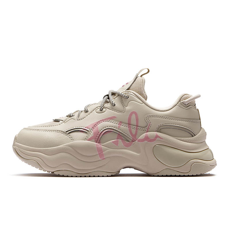 FILA FUSION BUBBLE Bubbles Shoes Fashion Low top Casual Shoes Women's Beige