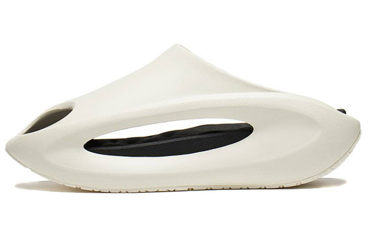 Li-Ning Li Ning Quiet Abrasion Resistant Slide Slippers Unisex White Black
