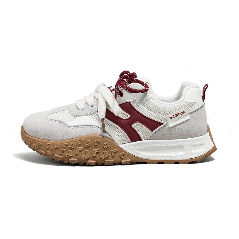 Warrior Cushioning Abrasion Resistant Lightweight Slip Resistant Low top Casual Shoes Women's Beige Red