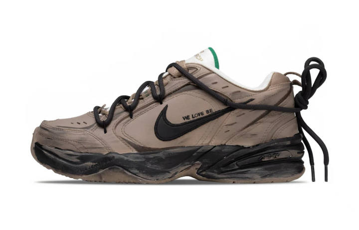 Nike Nike Air Monarch 4 Synthetic Leather Abrasion Resistant Low top Casual Shoes Men's Brown