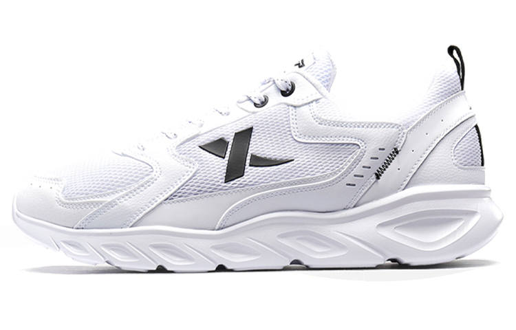 XTEP Athleisure Cushioning Breathable Low top Running Shoes Men's White Black
