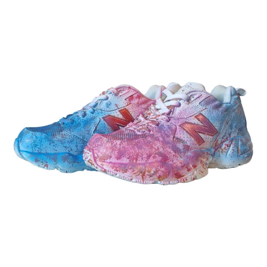 New Balance New Balance NB 708 Mismatched Slip Resistant Abrasion Resistant Low top Casual Shoes Women's Pink Blue