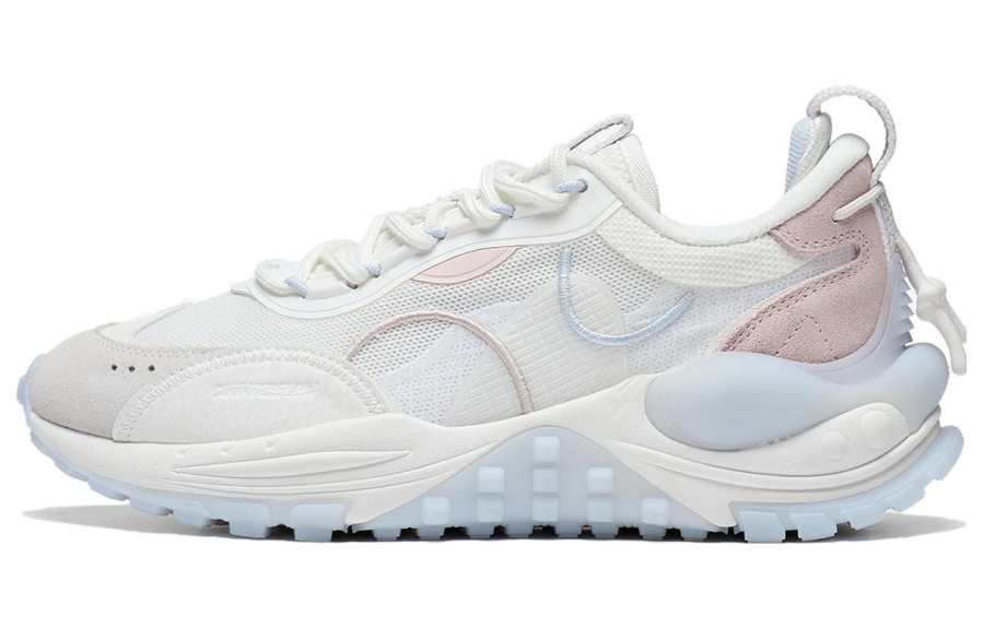 Li-Ning Li Ning CF Star Track Slip Resistant Abrasion Resistant Low top Sports Casual Shoes Women's Mist White