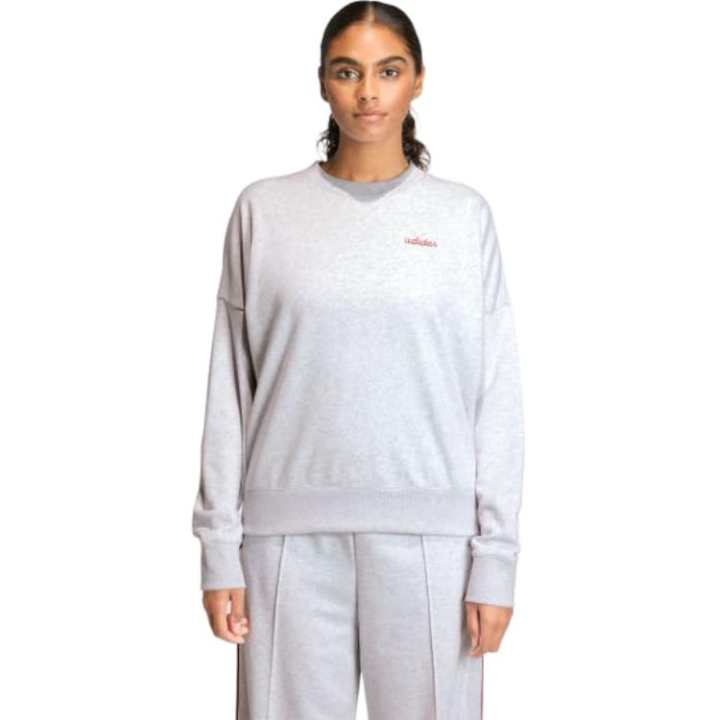 Adidas Adidas Sweaters Unisex Light Grey Heather / Active Maroon Crew Neck Moderate Other