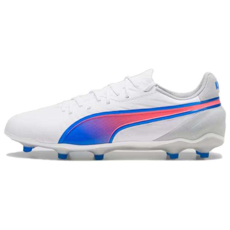 PUMA KING MATCH AG Artificial Ground FG Firm Ground Soccer Shoes Men's White Blue
