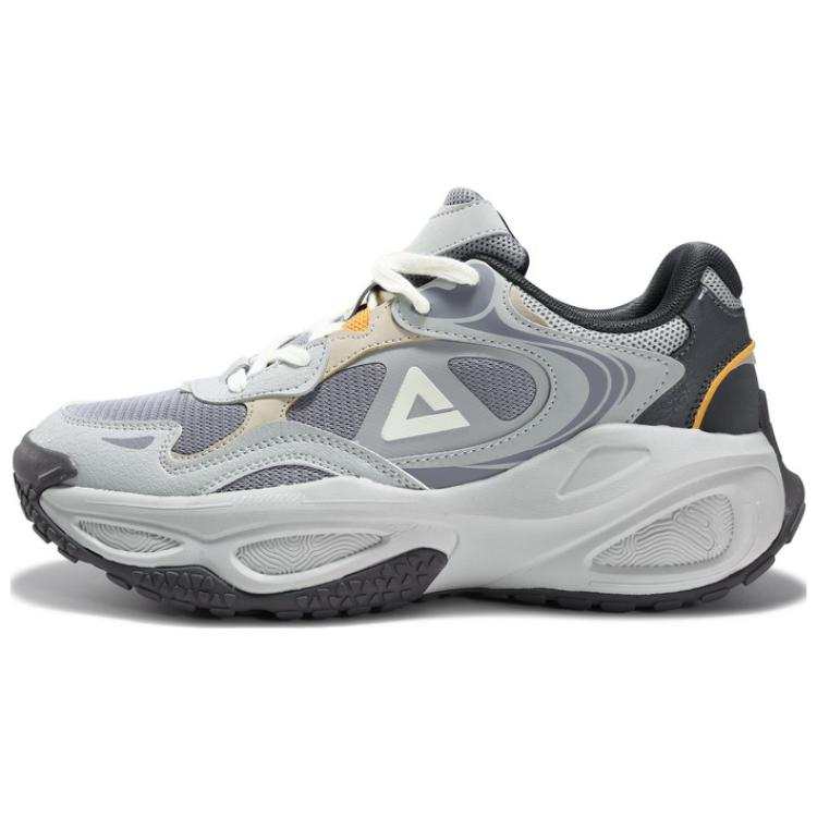 PEAK Taichi Puffy Shoes Fabric Abrasion Resistant Low top Casual Shoes Unisex Gray