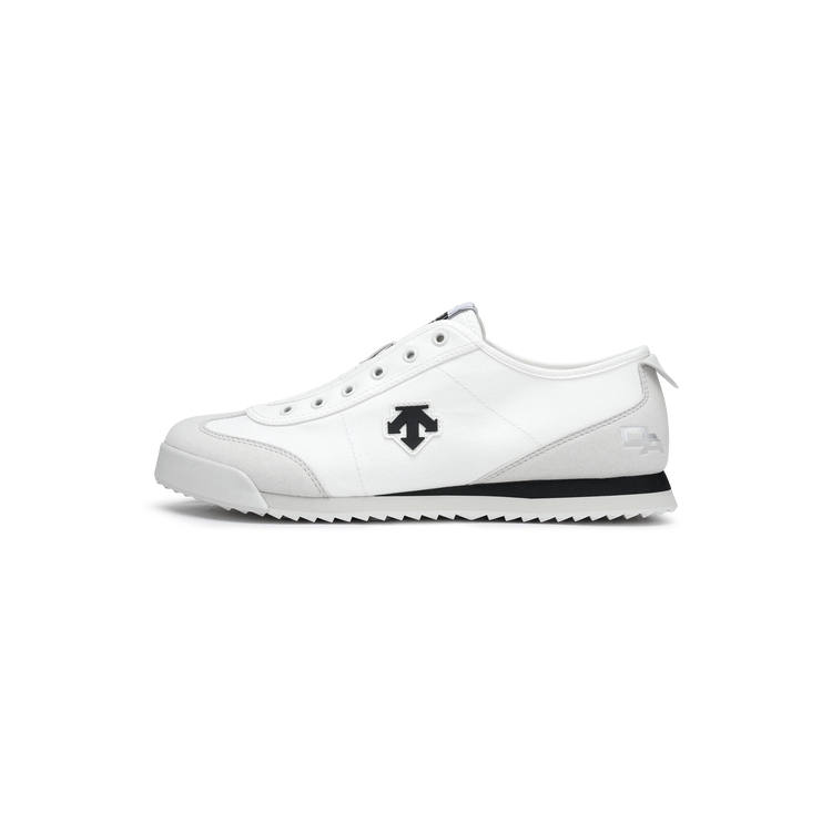 DESCENTE CHRON TEMPO Textile, Synthetic Leather Low top Casual Shoes Men's White