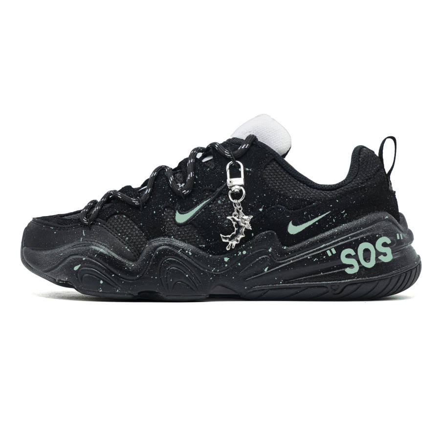Nike Nike Tech Hera Ink Night Cyan Mango Cushioning Low top Casual Shoes Unisex Black Green