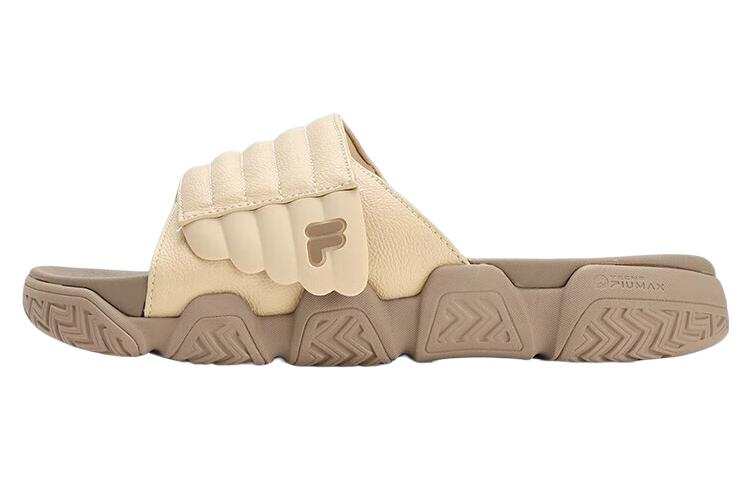 FILA FUSION BUSTER Stitching Slide Slippers Men's Yellow Brown