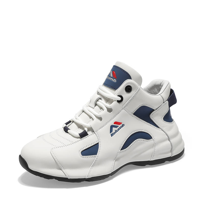 Kolumb Abrasion Resistant Mid top Casual Shoes 5.5cm Men's White Blue