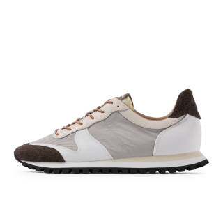 PANE Pace Nostalgia Model SNOW GRAVEL Snowfield Gravel Cushioning Slip Resistant Low top Casual Shoes Unisex Light Gray