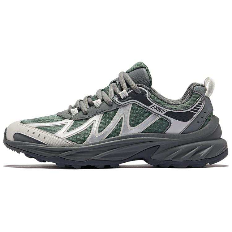 Erke Cushioning Slip Resistant Support Low top Casual Shoes Men's Pine Frost Green Steel Gray