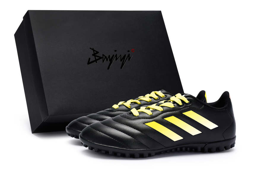 Adidas Adidas GOLETTO VII TF Turf Microfiber Abrasion Resistant Abrasion Resistant Soccer Shoes Unisex Black Yellow