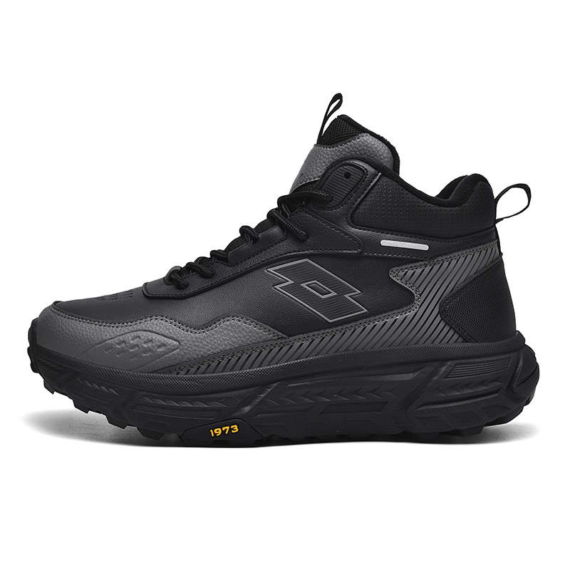 LOTTO Fleece Lined Insulated Thermal Shoes High top Casual Shoes Men's Dark Gray