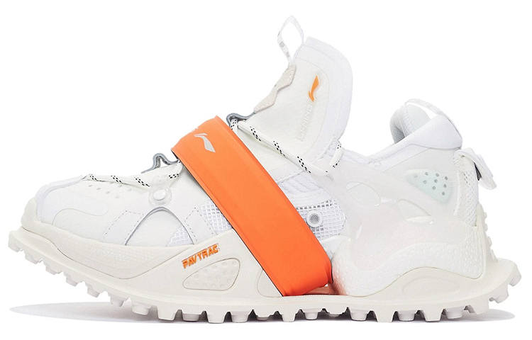 Li-Ning Li Ning Pangu Halo Low top Sports Casual Shoes Women's White Orange